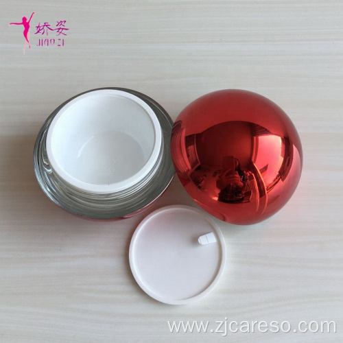 Ball Shape Electroplated Cream Jar Plastic Cream Jar